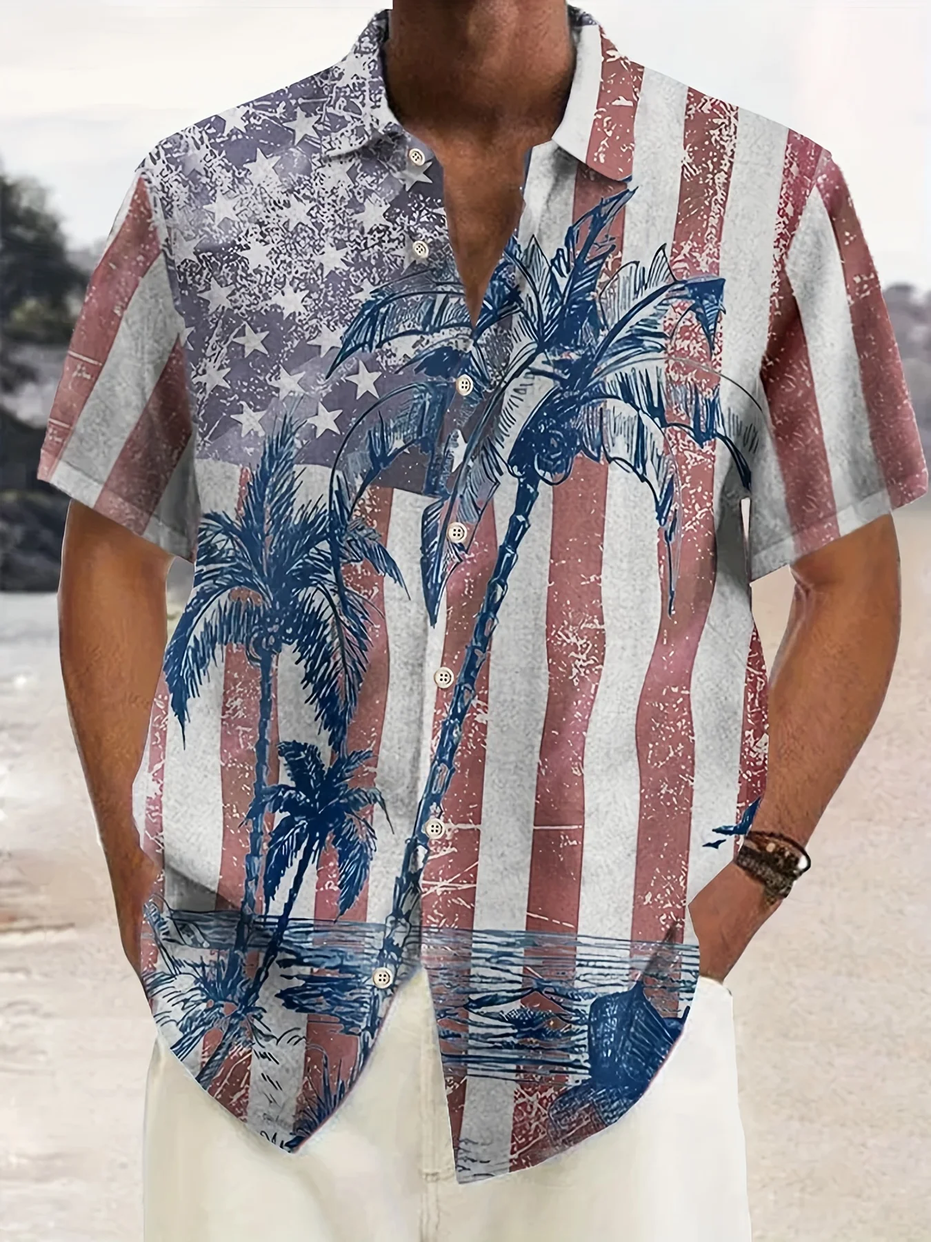 2026 Summer Men's Shirt - 3D Printed Design Breathable Lightweight Stylish and Comfortable Outdoor Men's Fashion