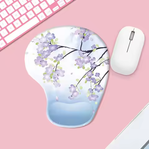 Marbled Texture Wrist Rest Mouse Pad Oil Painting Ergonomic Gaming Mousepad Non Slip Comfortable Office Accessories Universal
