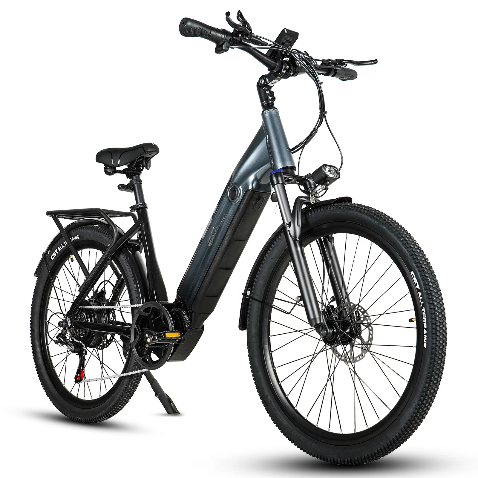 26'' Elektrische Fiets Volwassenen 48V 17AH Accu Trapfiets E-bike Olie Rem E-Mountainbike PEAK 750W City e-bike
