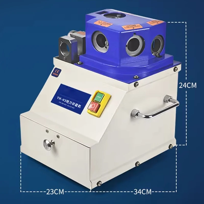 YH-H3 Drill Bit Grinder Drill Bit Grinding and Repair Tool End Mill Face Grinding 2/3/4-Flute End Mill Grinding