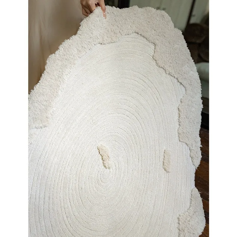 Alfombra de noche para habitación de niños, dormitorio Irregular, lana de alta costura, mezcla de varias fibras