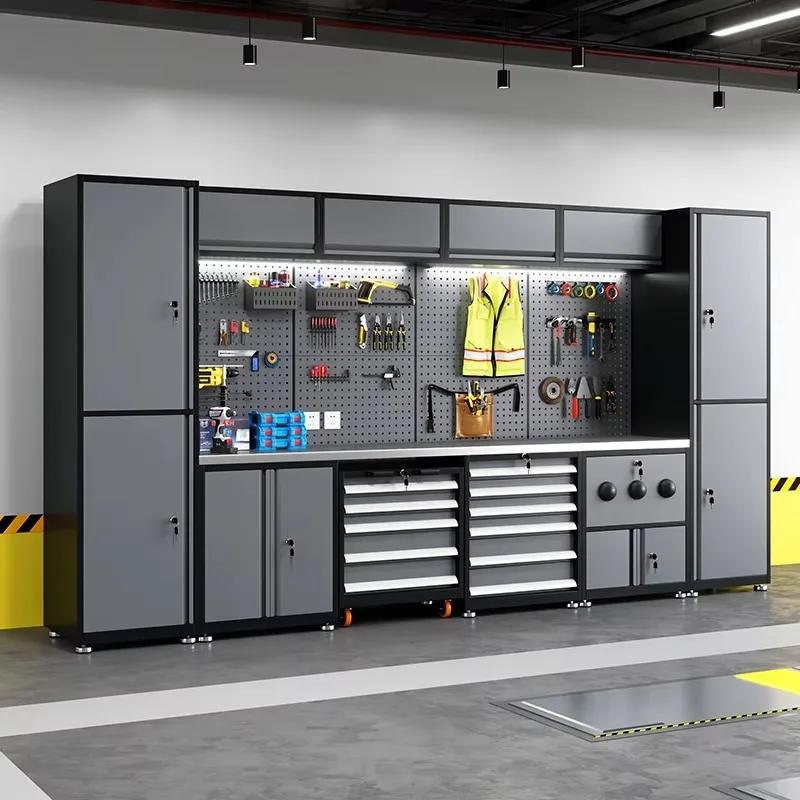 Repair Workstation Combination Tool Cabinet Mobile Tool Cart 2000kg Load Capacity  Maintenance Storage OEM  7 Drawers