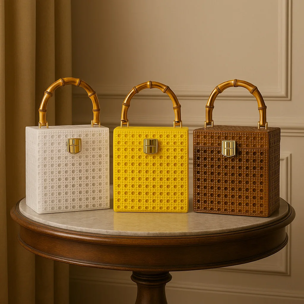 

Hot-selling new rattan handbag acrylic evening bag single shoulder crossbody wedding fashion women's bag