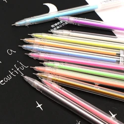 12PCS Colorful Gel Pens Needle Highlighter Pen for DIY Writing Journaling Drawing Stationery Items Back to School Acsesories