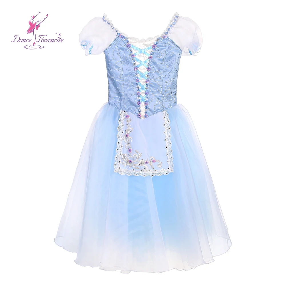 

Dance Favourite Ballet Tutus B23025 Blue Bodice with White and Blue tulle Long Romantic Ballet Tutu Coppélia Tutus