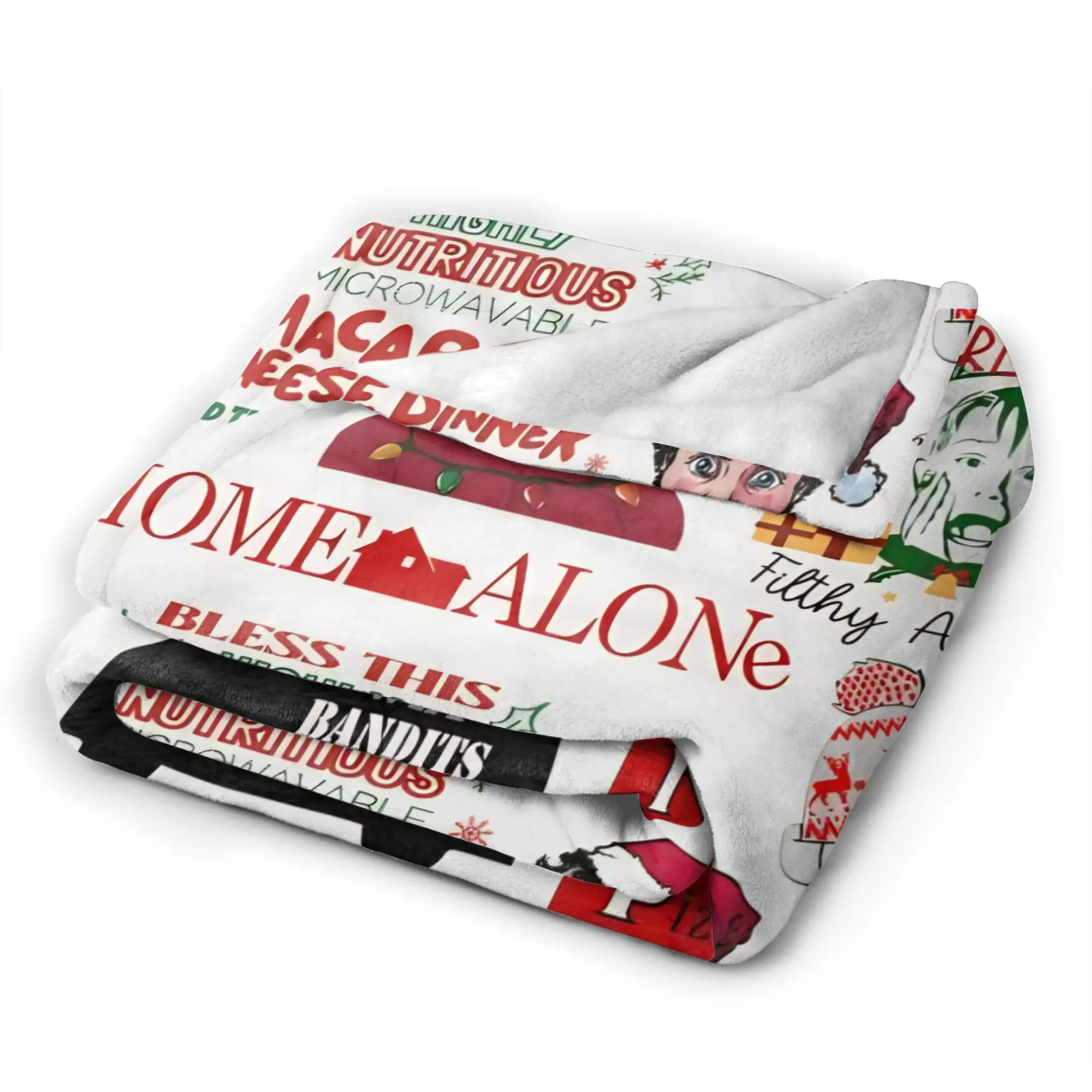 المنزل وحده كيفن كوميديا بطانية صوف عيد الميلاد عيد ميلاد سعيد مضحك رمي بطانية للمنزل 125*100 سنتيمتر سوبر لينة