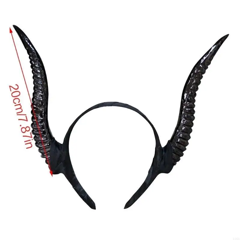 할로윈 긴 악마 혼 머리띠 사악한 퀸 헤어 후프 코스프레 의상 마법 마녀 헤드 피스 액세서리