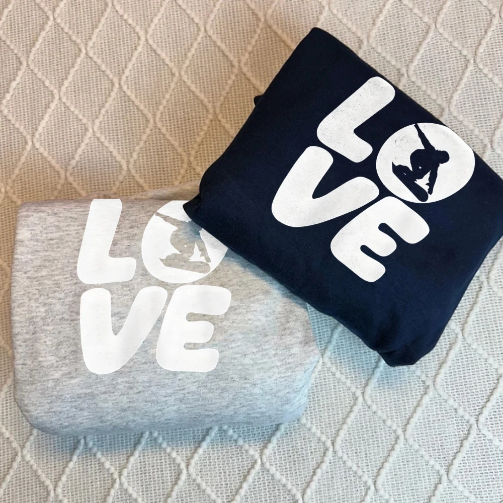 الحب الثلوج الصعود بلوزات هدية ل طاقم لوح التزلج Nec عارضة البلوز لارتداء اليومي فضفاض صالح لل Wemen الرجال ربيع الخريف