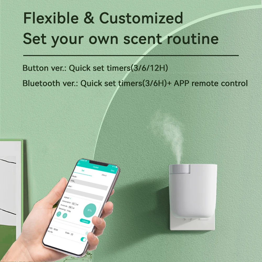 Plug in Waterless Professional Aroma Diffuser Bluetooth Room Frangrance Diffuser Electric Smell for Home Hotel Aromatic Diffuser