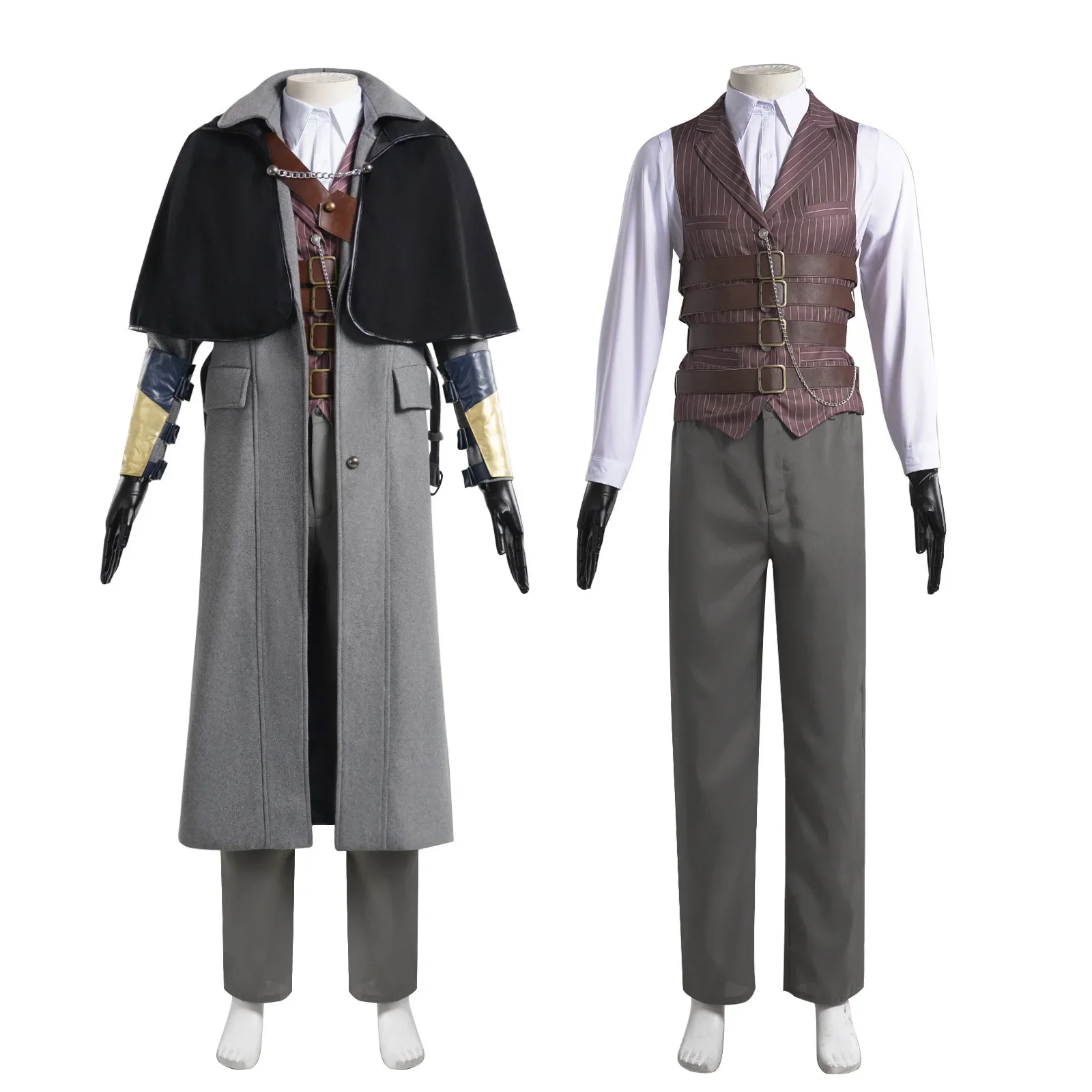 

Game Bloodborne Gehrman Cosplay Costume Halloween outfits Women Men New Suit Uniform Accessories and props set in stock