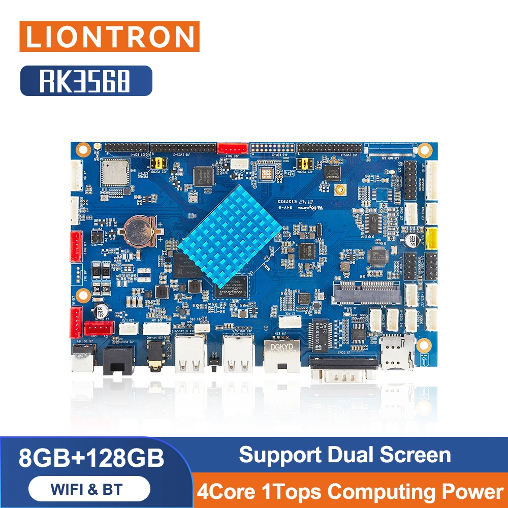 

Liontron Rockchip RK3568 Макетная плата 8 ГБ 128 ГБ Четырехъядерный высокопроизводительный AI WiFi SBC для IOT Smart POS Терминальная плата