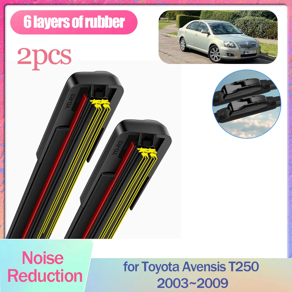 

Car Windscreen Wiper for Toyota Avensis T250 2003~2009 2004 2005 2006 2007 Rubber Blade Windscreen Clean Windshield Accessories