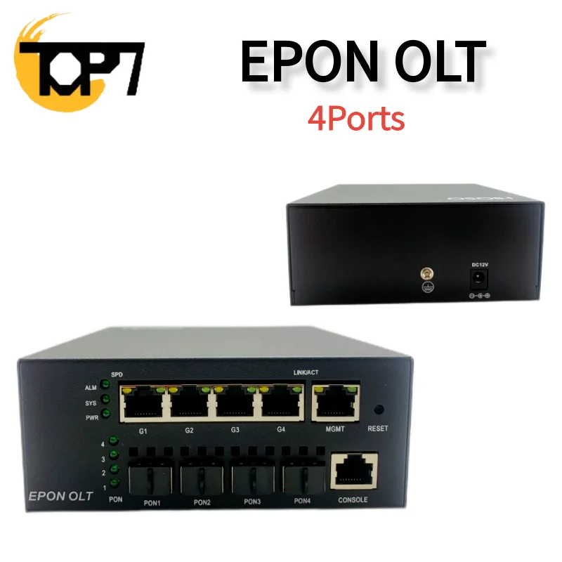 HIOSO 에폰 OLT 4 폰 미니 4 포트 OLT 호환, 화웨이 ZTE DC12V 웹 SNMP CLI, 256 사용자 4 1000M RJ45 무료 쇼핑