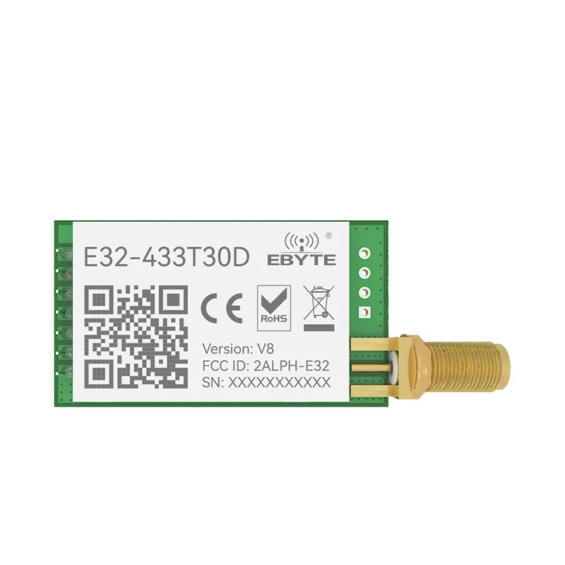 

LoRa TXCO 433 МГц 1 Вт модуль E32-433T30D-V8 Модуль LoRa передатчик UART 433T30D беспроводной радиочастотный приемопередатчик дальнего действия 8 км