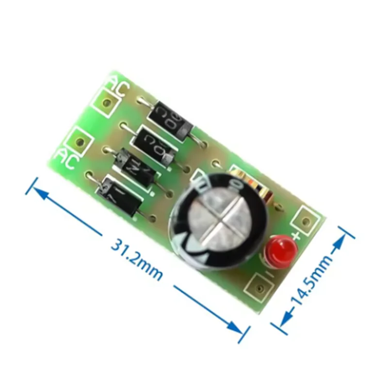 AC to DC power conversion module 1N4007 full bridge rectifier filter 12V 1A AC to DC