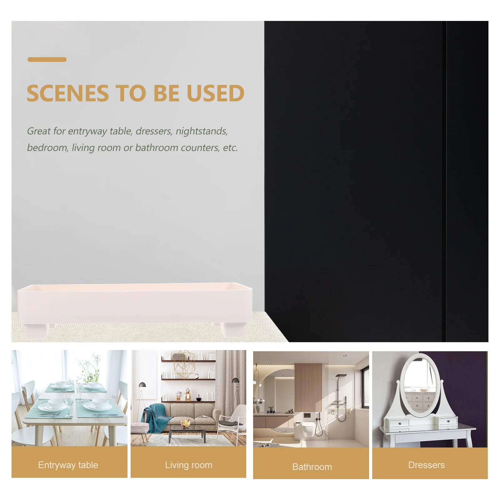 

Wooden Grain Storage Tray Large Jewelry Organizer For Keys Wallets Cosmetics Perfume Desktop Decorative Tray Ring Holder Trinket