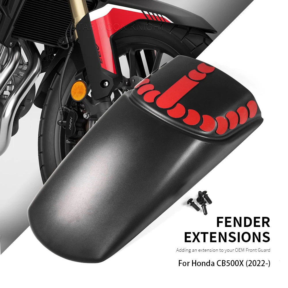 For Honda CB 500 X CB500X 2022 2023 - Motorcycle Accessories Front Fender Mudguard Extender Extension