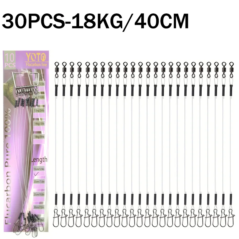 100 % Fluorkohlenstoff-Angelschnur, rollende Rotation und schnell verriegelnde Drucktest-Fluorkohlenstoff-Angelschnur, 7–18 kg