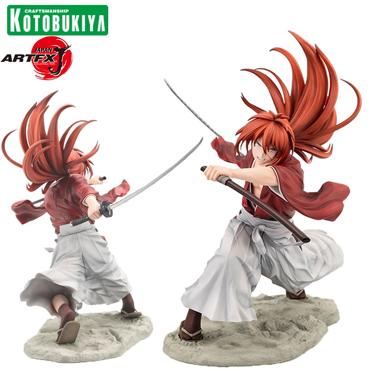 100% Original in Stock Kotobukiya ARTFX J Rurouni Kenshin Himura Kenshin Anime Figure Collection Series Model Toys Garage Kit