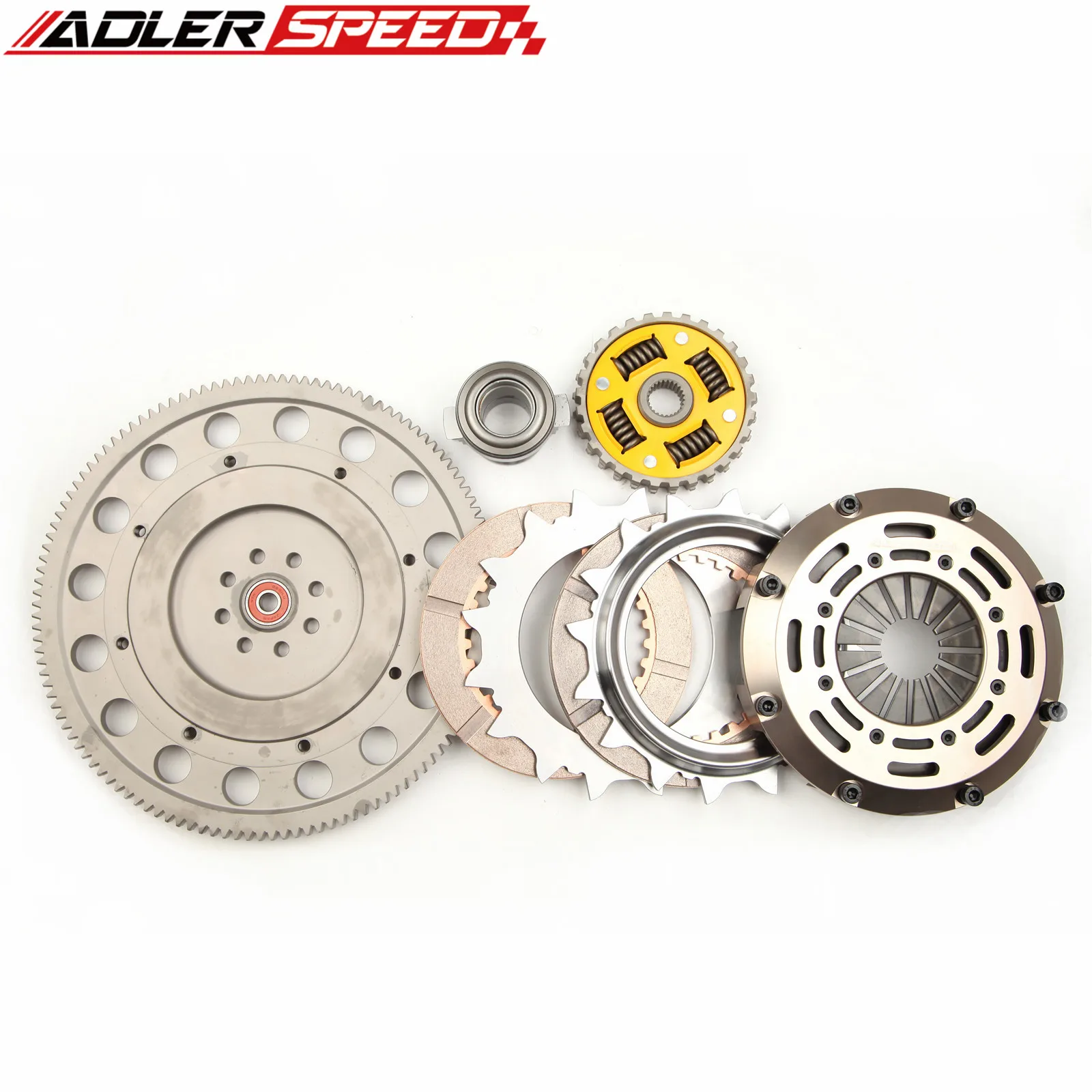 ADLERSPEED Kit de disco doble de embrague con resorte + volante para 13-19 Scion FR-S Subaru BR-Z FT86 GT86