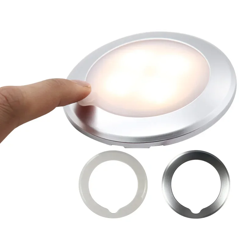 12V LED Interior Car Light – 2.4W 3000K Touch-Control RV Roof Lamp for Van, Boat, Camper & Trailer – Bright Warm White
