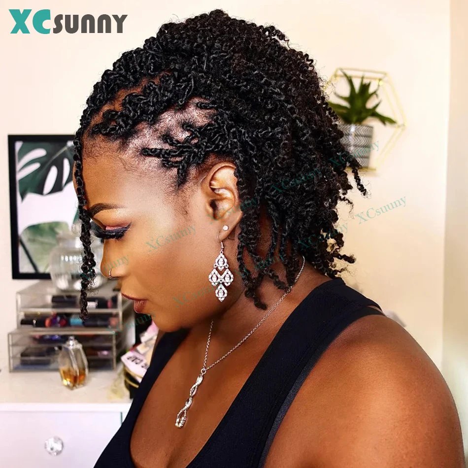 Bulk Human Hair For Twists Afro Kinky Curly Bulk Human Hair For Braiding / Locs Mini Twist Human Hair Braid Extensions