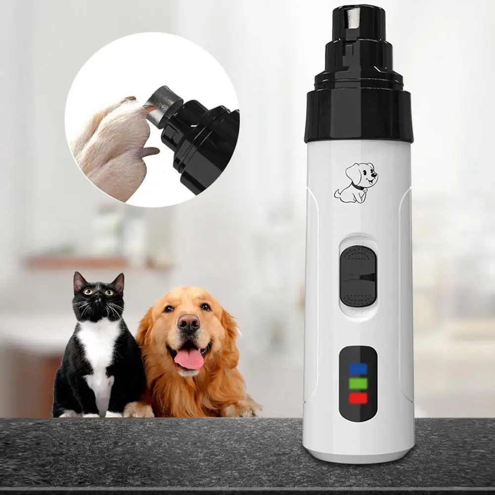 Schmerzfreier elektrischer Hundenagelgrinder für kleine und große Hunde, Katzen-Nagelknipser, Pfoten-Nagelpflege, USB-Ladegerät, Haustier-Zubehör