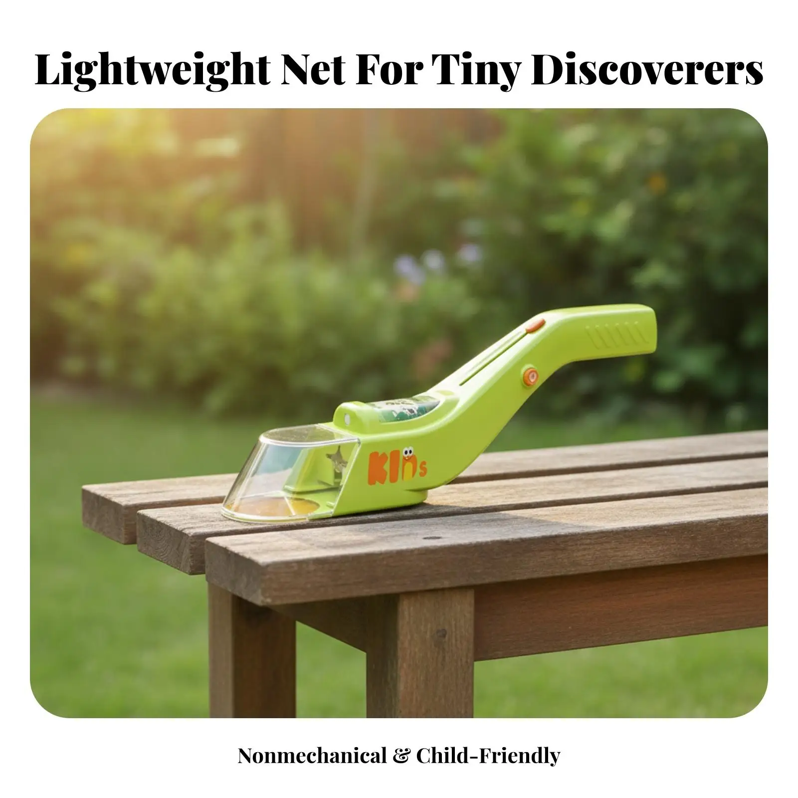 Educational Outdoor Bug Catcher for Young Explorers with Long Handle and Secure Orange Lid Sample Container
