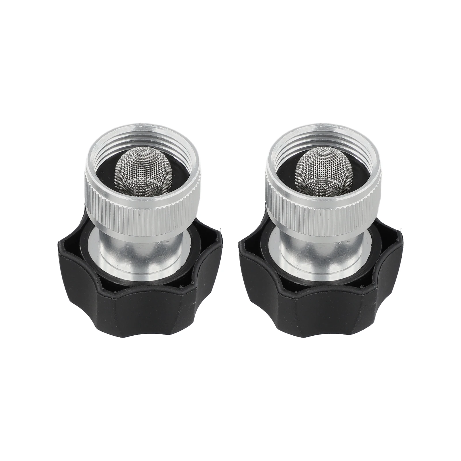 

Easy Install Pressure Washer Tool Sliver And Black Garden Hose Adapter Aluminum Plastic Construction Enhanced Performance