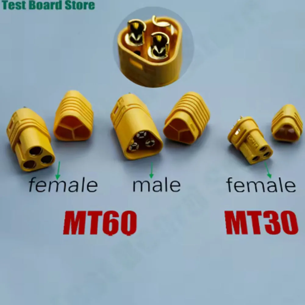

1Set MT60 MT30 3.5mm 3-pole male and female plug gold-plated connector for RC unmanned aerial vehicle aircraft automotive parts