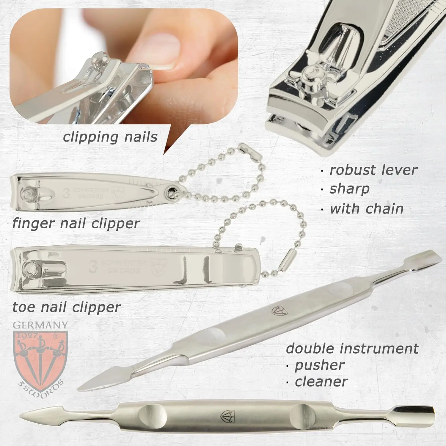 Professionele 12-delige manicure-pedicureset met leren tas voor nagelverzorging thuis en op reis