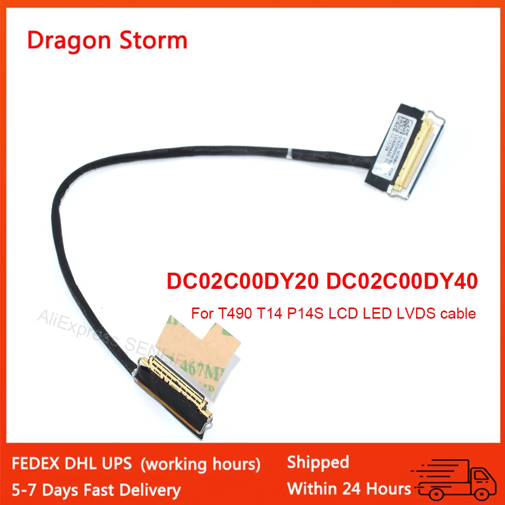 Nowy kabel 01 yt382 02 hk974 DC02C00DY40 DC02C00DY20 DC02C00DY10 dla Lenovo T490 T14 P14S LCD LED LVDS