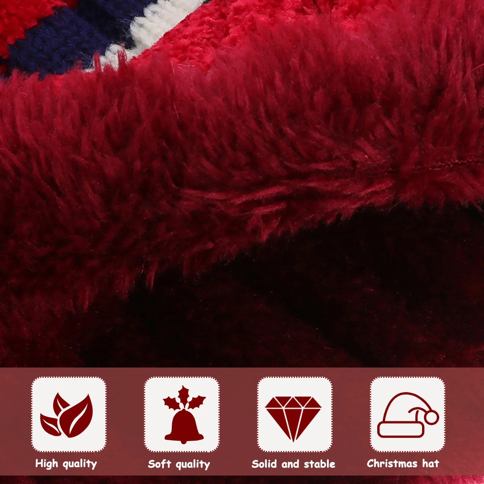 مجموعة قبعات وشاح محبوكة شتوية 2 في 1 للنساء قبعة صغيرة دافئة مع أدفأ للرقبة باللون الأحمر الداكن، أزياء مريحة وناعمة #3