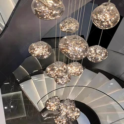 Modern home decor led lights pendant light lamps forstaircase Chandeliers for living room hanging light indoor lighting