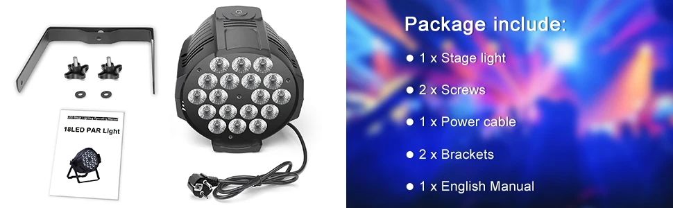 U'king 200w leds 4 in 1 par licht bühnen licht dmx licht farbe mischen regenbogen effekt outdoor led lampe dj lichter party licht disco – Detail 8