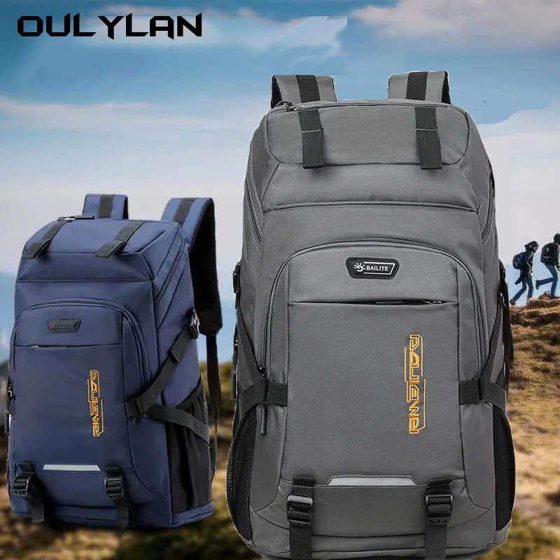 2024 New 60L-80L Large Capacity Backpack Men\'s Mountaineering Bag Outdoor Sports Travel Bag Women\'s Short Distance Luggage Bag