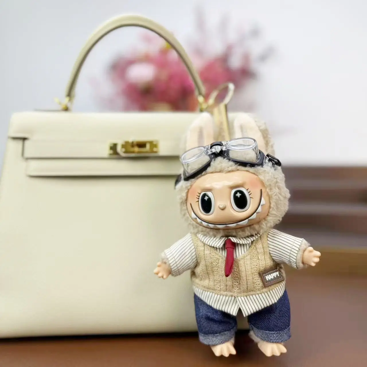 

17cm Mini Plush Doll'S Clothes Outfit Accessories For Korea Kpop Exo Labubu Idol Travel suit sweater Clothing Gift