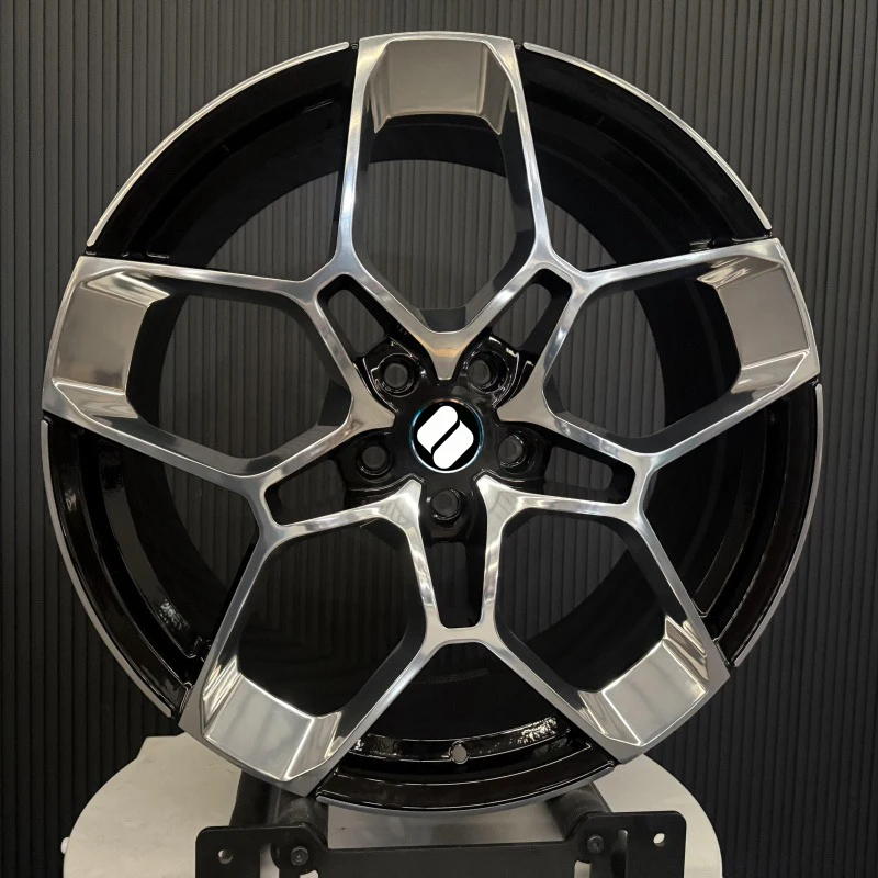 SY09035 4 Piece Frozen Polished Clear Forged Wheel 5x130 5x112 18 19 20 21 22 24 26 Inch Racing Rims