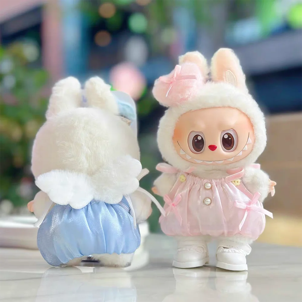 

Для 15-17 см Labubu маленькая юбка с крыльями ангела, аксессуары для одежды