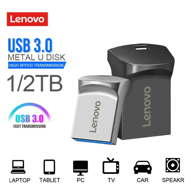 Lenovo แฟลชไดรฟ์3.0 USB 2TB หน่วยความจำ USB 1TB แฟลชไดรฟ์ปากกาความเร็วสูง512GB USB Stick กันน้ำได้แฟลชดิสก์สำหรับคอมพิวเตอร์แล็ปท็อปพีซี