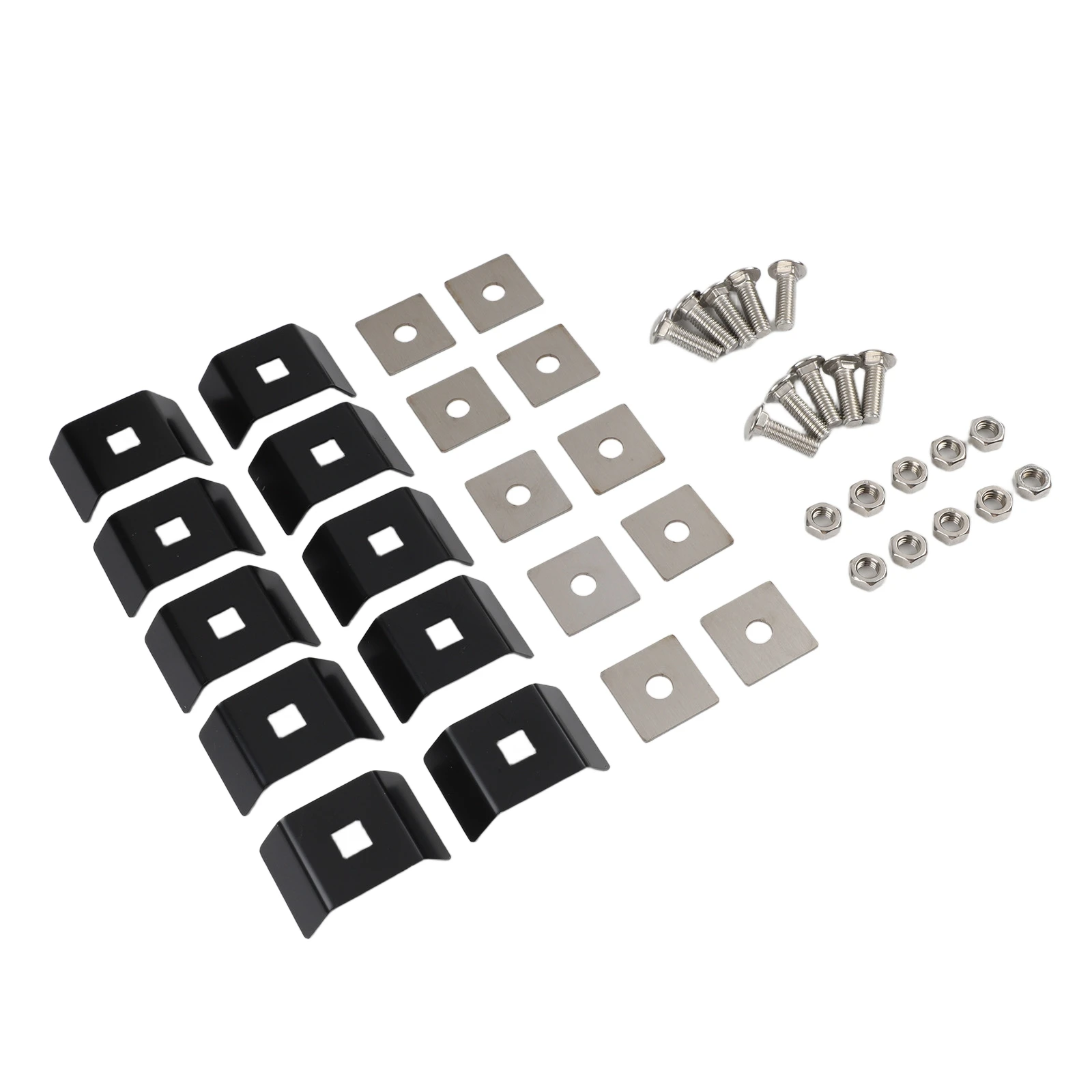 10Pcs Black Grid Mat Connectors 40x35mm Hot Dip Galvanized Steel Angle Longitudinal Fence Pole Fixing Bracket For Garden Fencing