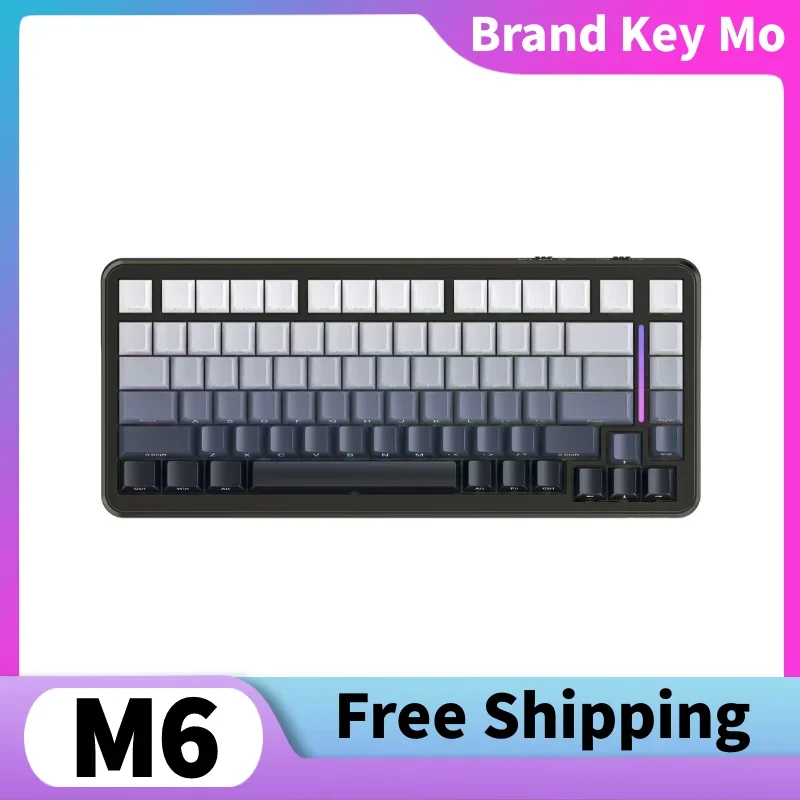 Attack Shark M86 Wireless Bluetooth Side Sculpted Mechanical Keyboard Full Key Hot-swappable Conflict-free RGB Wired Keyboard