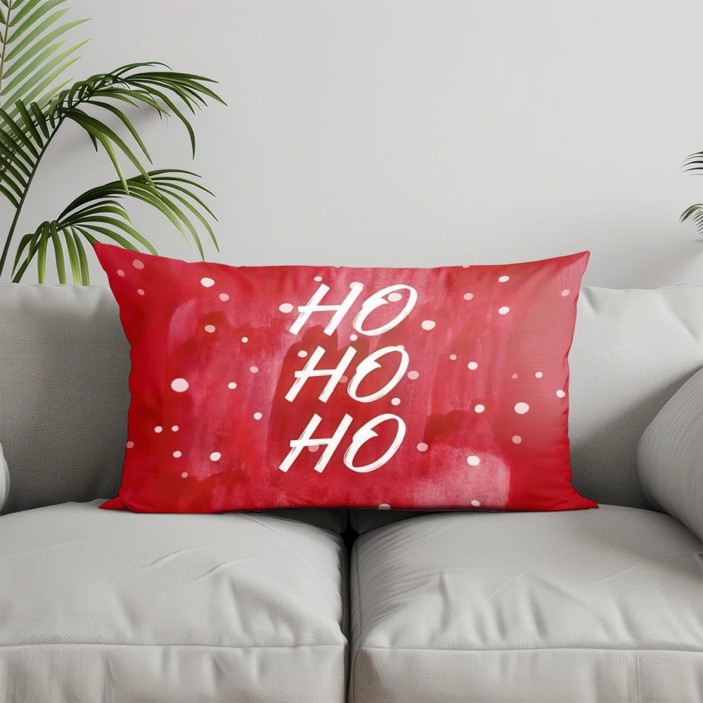 ديكور المنزل وسادة عيد الميلاد سانتا وكاردينال مناسبة لغرفة النوم وغطاء وسادة السيارة وسادة خلفية مستطيلة #3