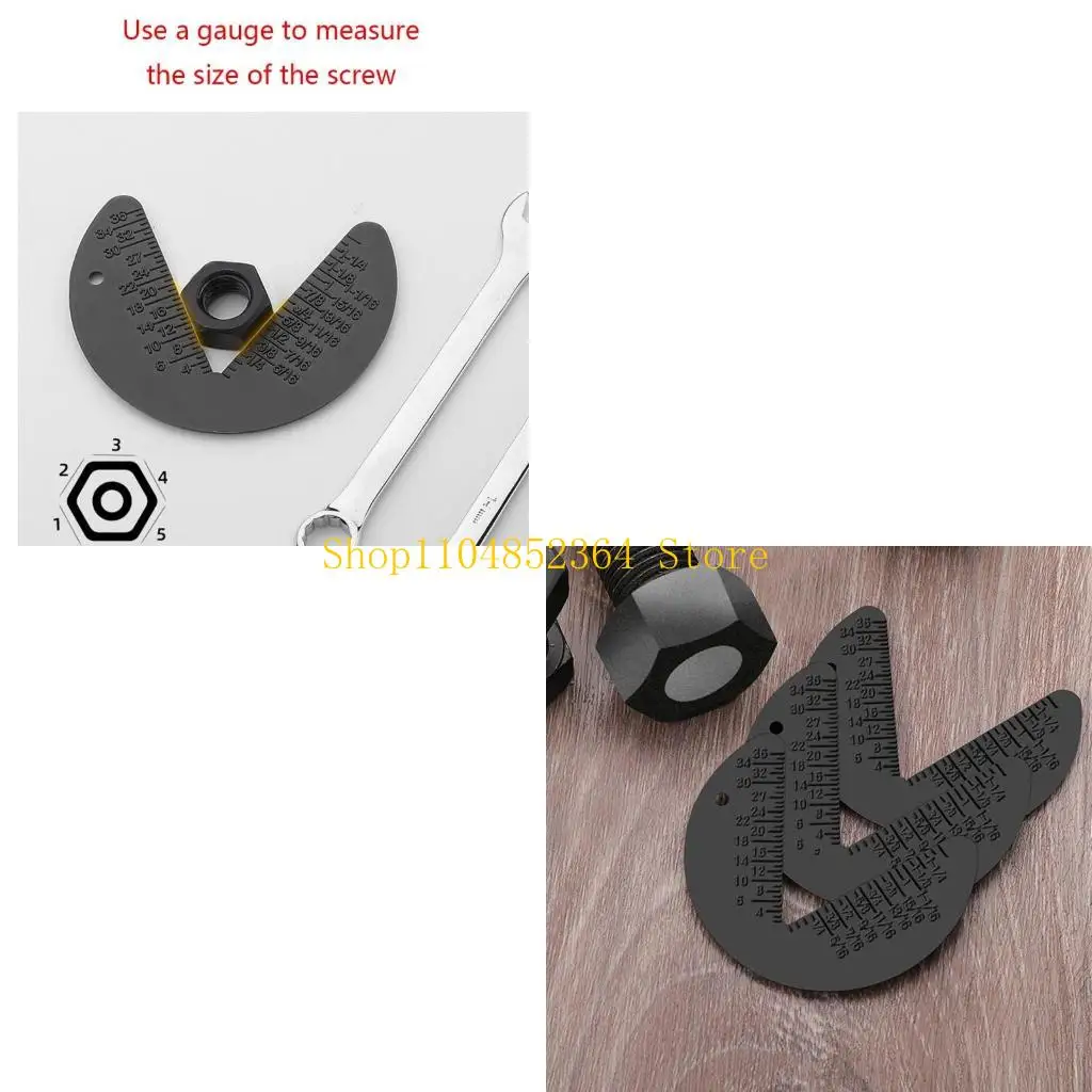 

652F Super Affordable Hexagons Screw Nut Gauges Screws Bolts Nut Thread Measurement Size Gauges Inspection Standards