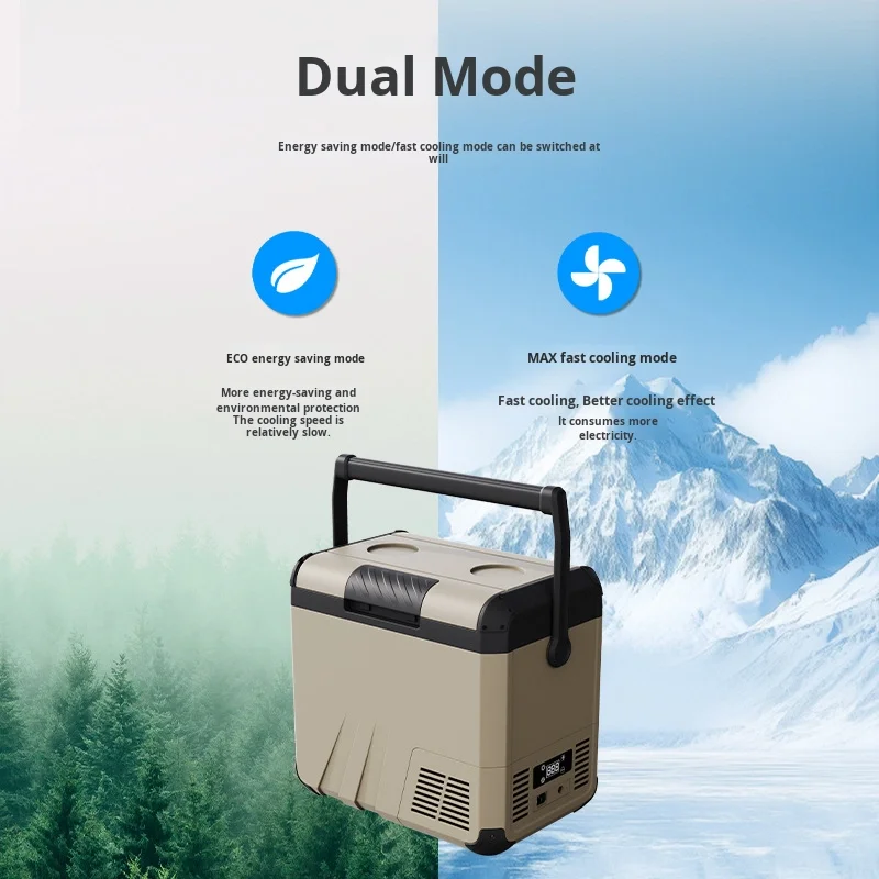 12V/24V Portable Car Refrigerator - Large Capacity Dual-Zone Freezer for Outdoor & Home Use