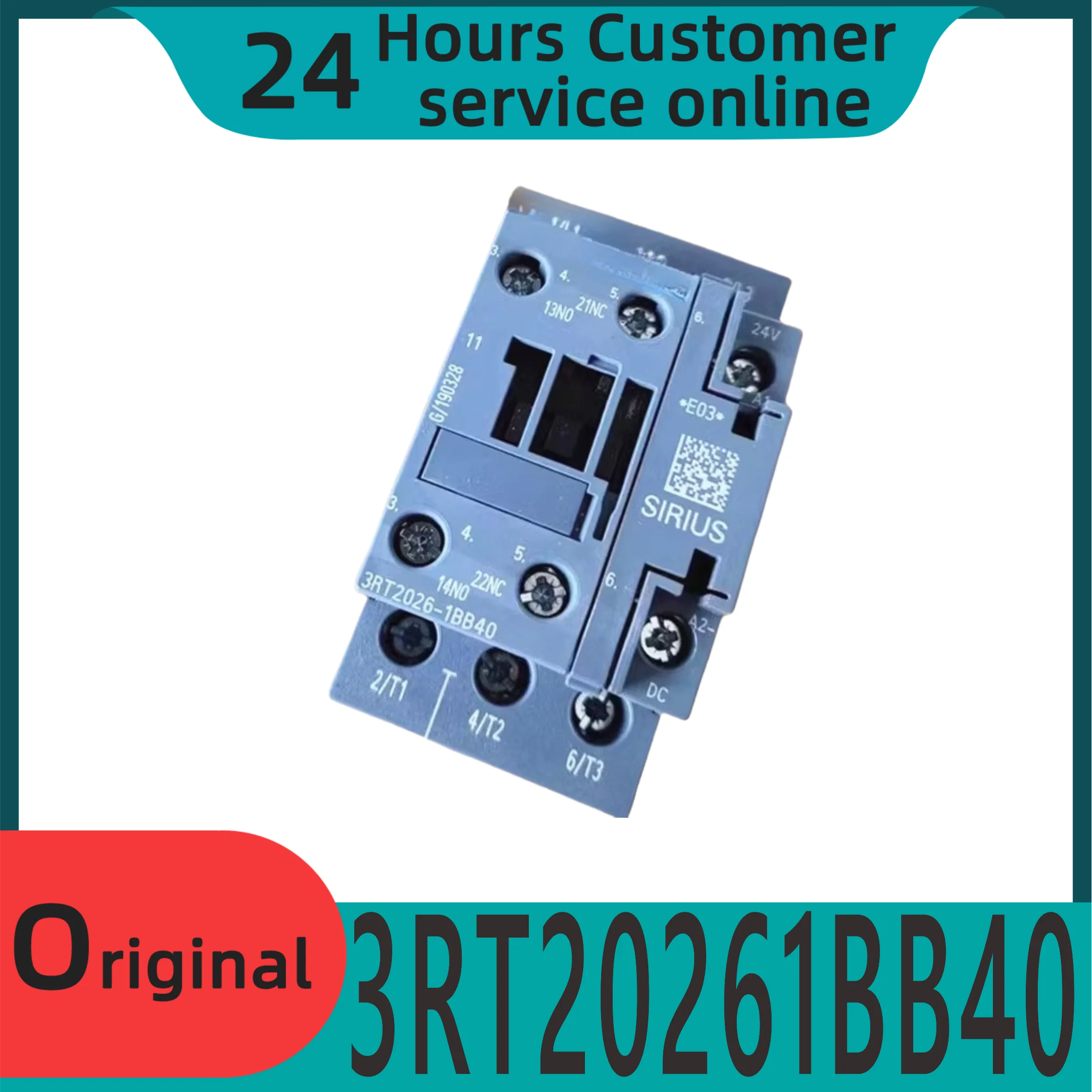 

New original 3RT20261BB40 DC contactor 3RT2026-1BB40 DC24V 25A