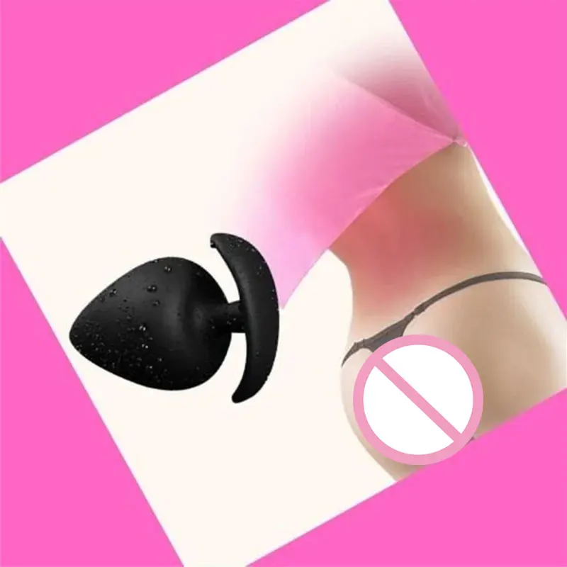 Dildo Butt Plug/Silicone Dildo Size 3/Adult Sex Toys/Anal Stretching Stimulator/Black Butt Plug/Female Male Anal Sex Toy