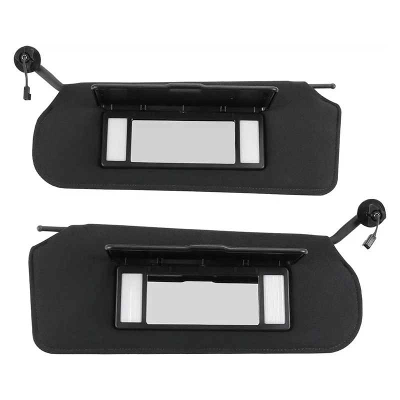 1Pair Car Sun Visors Shades W/LED Light 10442033 10442034 For Chevrolet Corvette C5 1997-2004 Sunvisors Vanity Mirror