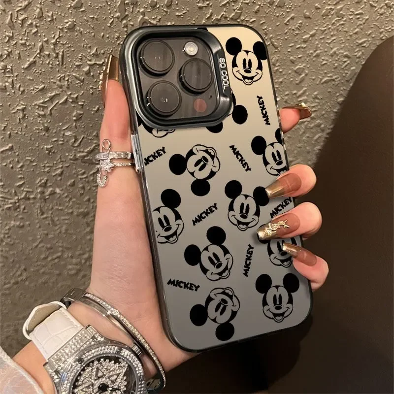 Mickey Minnie Mouse Cute Smile Phone Case For iPhone 16 15 14 13 12 11 Pro Max 7 8 Plus XR XS MAX MINI Happy Y2K Kawaii Cover