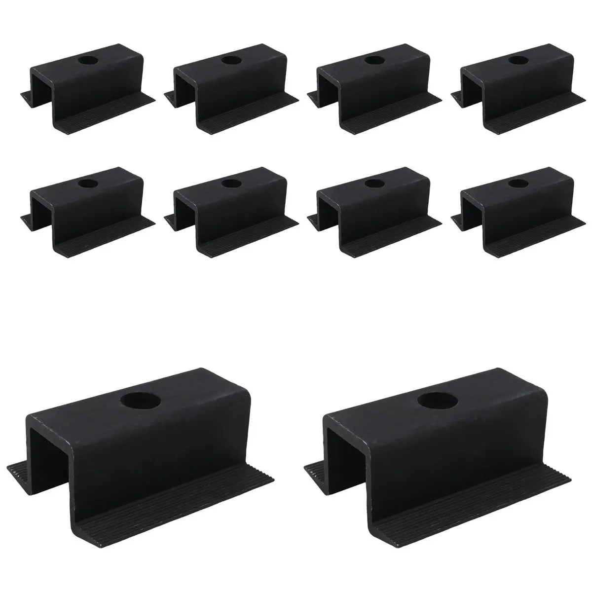 ✼10 x Centre Clamp PV Solar Panels, Black, Module Clamp for All Frame Heights, Solar Panels Bracket for Solar Panels Roof